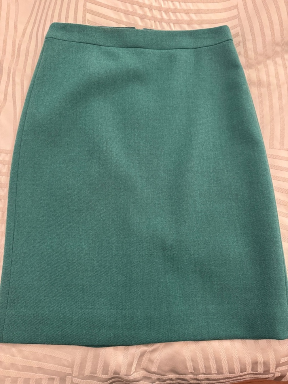 J. Crew Green Wool Pencil Skirt